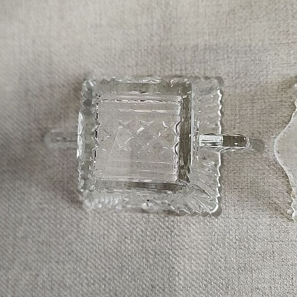 Art Deco Glass Sugar and Creamer - Picture 8 of 9